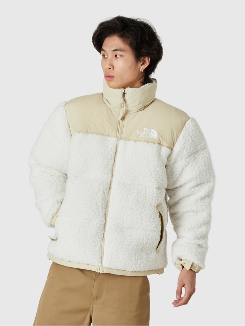 The North Face High Pile Nuptse Gardenia White/Gravel